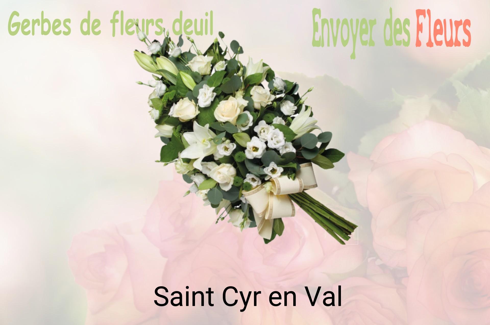 Gerbe de fleurs de deuil livrée à Saint-Cyr-en-Val